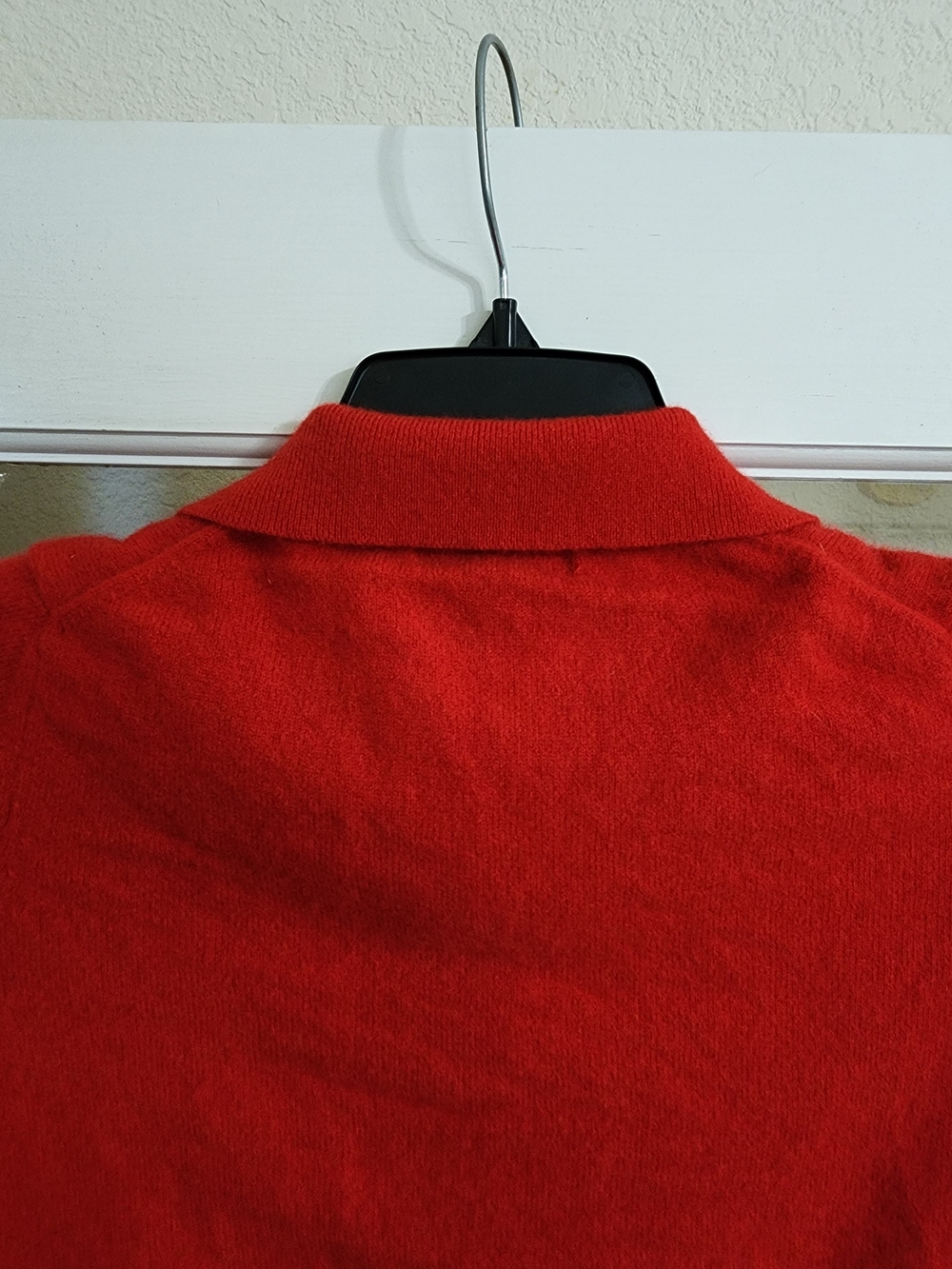 House of Harlow 1960 100% Cashmere Red Cropped Polo Sweater XS - Picture 6 of 9